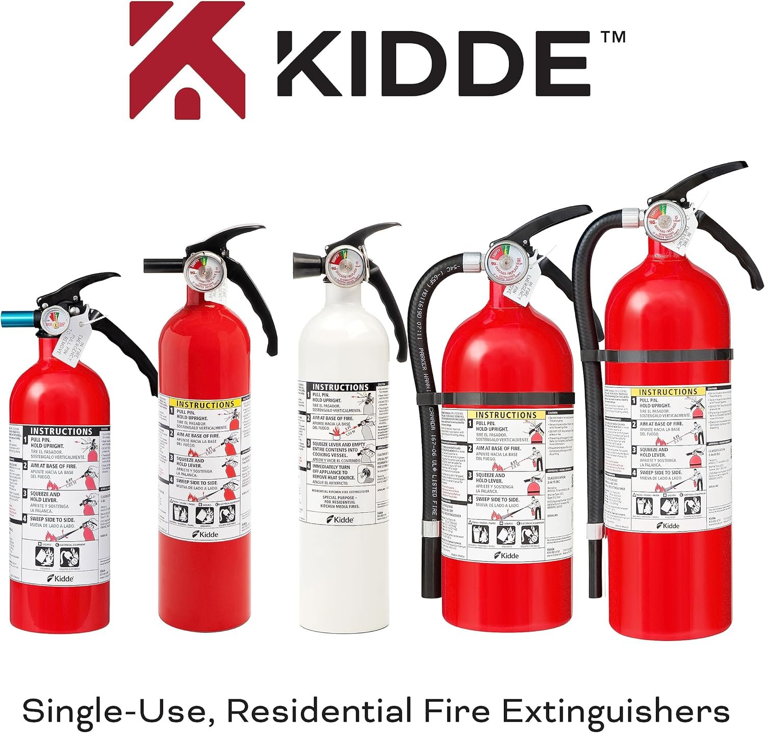 Kidde Kitchen Fire Extinguishers for Home & Office Use, 2 Pack: One 1-A:10-B:C and One Specialty Kitchen Extinguisher, Wall Mount & Strap Brackets Included - Image 13