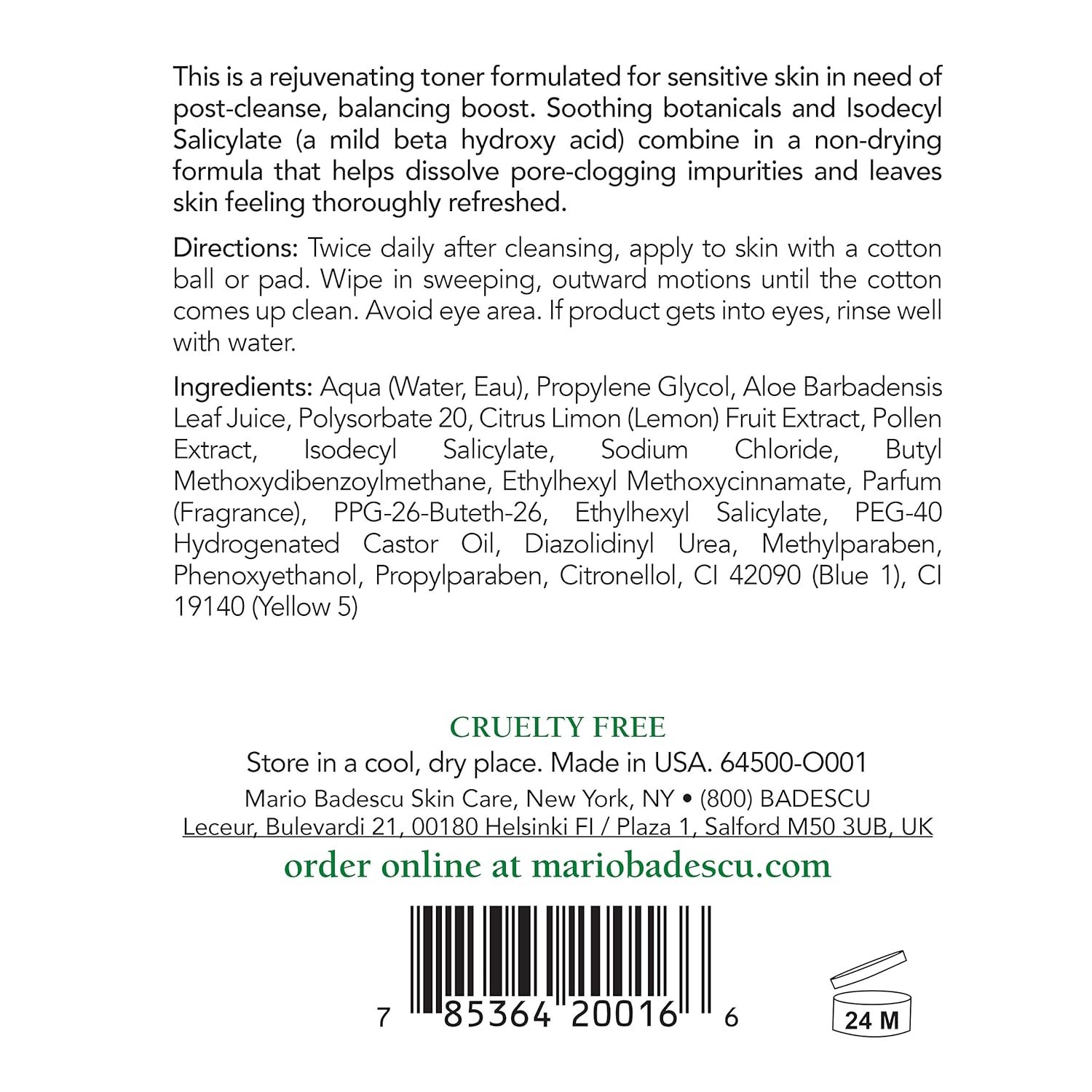 Mario Badescu Keratoplast Cleansing Lotion Toner - Soothing & Rejuvenating Skin Care Face Toner With Aloe Vera - Image 3