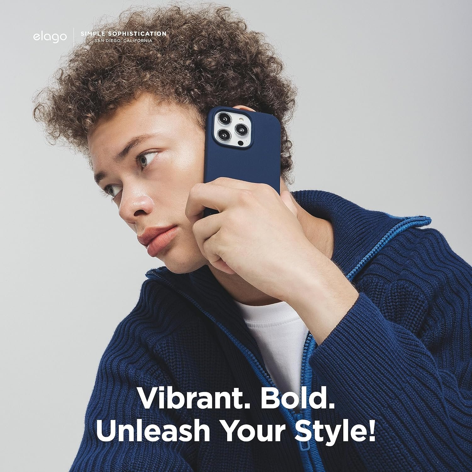 elago Compatible with iPhone 15 Pro Case, Liquid Silicone Case, Full Body Protective Cover, Shockproof, Slim Phone Case, Anti-Scratch Soft Microfiber Lining, 6.1 inch (Jean Indigo) - Image 7