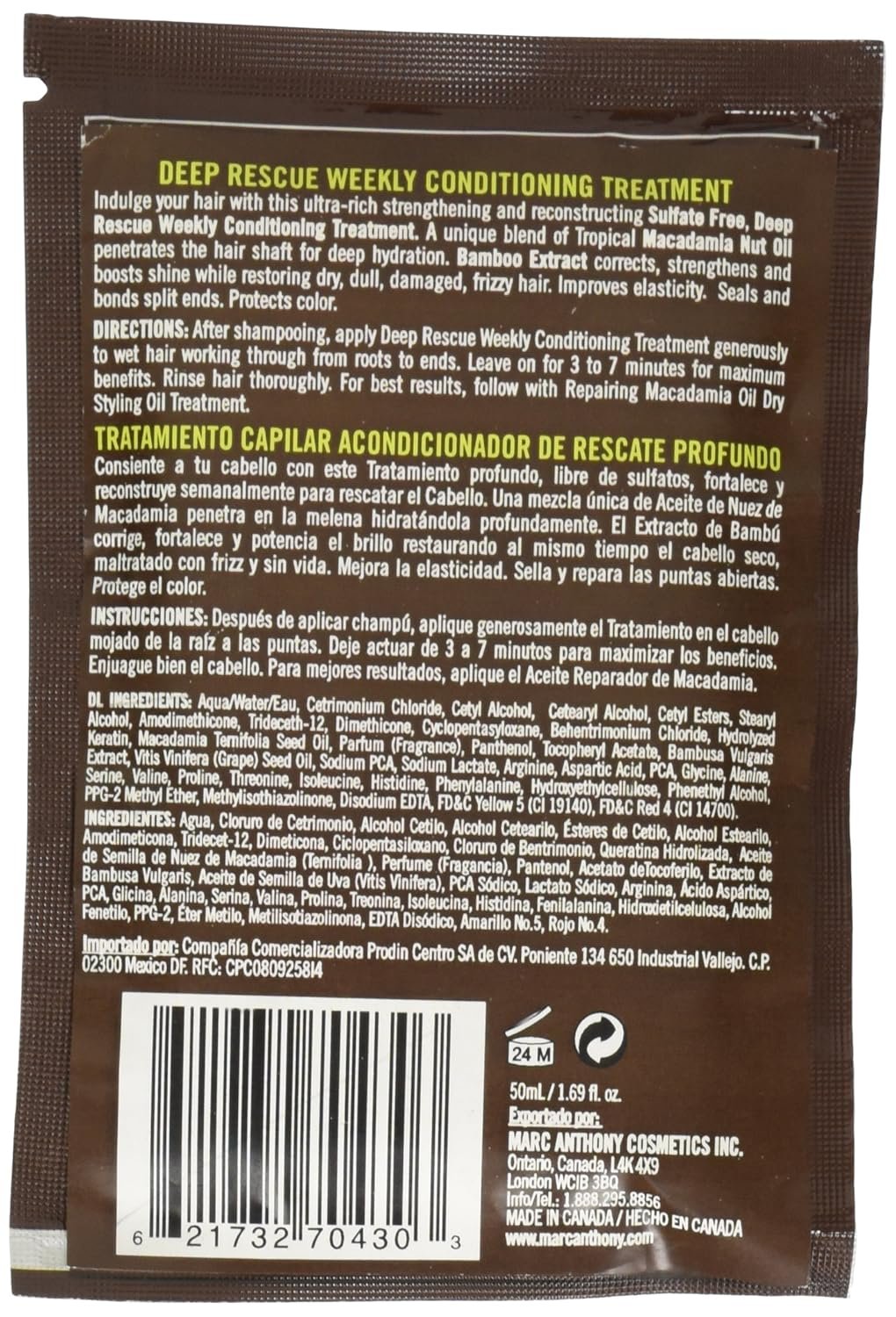 Marc Anthony Macadamia Oil Deep Rescue Conditioning Treatment, 1.69 Oz - Image 4