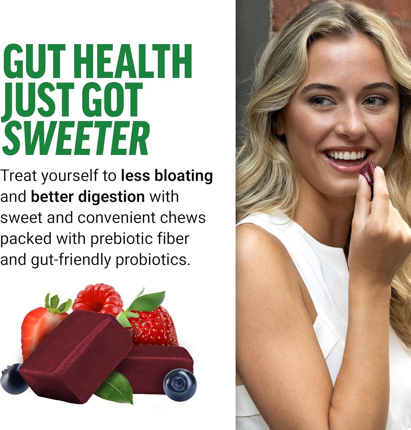 FORCE FACTOR Smarter Greens Superfood Chews, Greens and Superfoods with Probiotics, Antioxidants, and Fiber, Greens Supplement to Support Digestion, Nitric Oxide, and Energy, 60 Soft Chews - Image 5