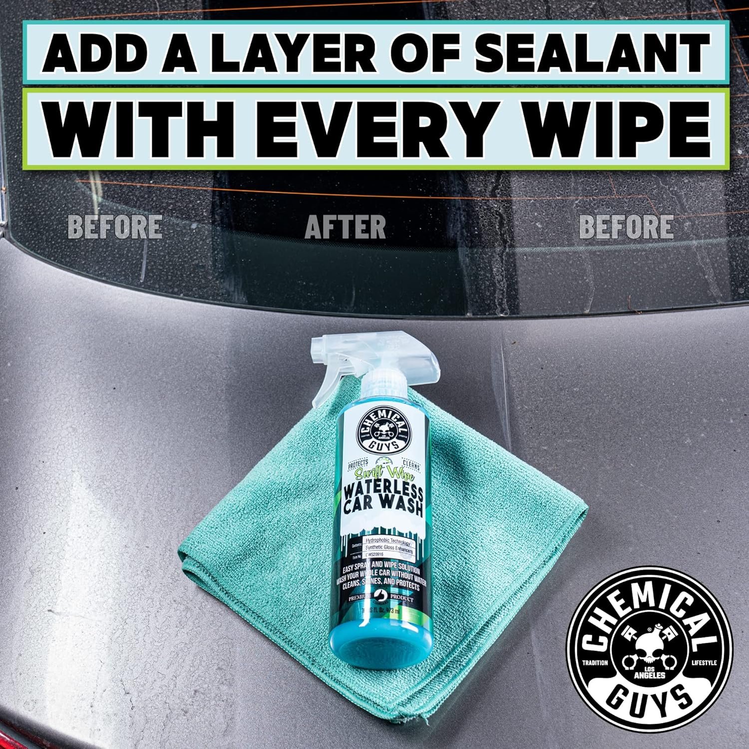 Chemical Guys Swift Wipe Waterless Car Wash, Safe for Cars, Trucks, Motorcycles, RVs & More, 16 fl oz - Image 4