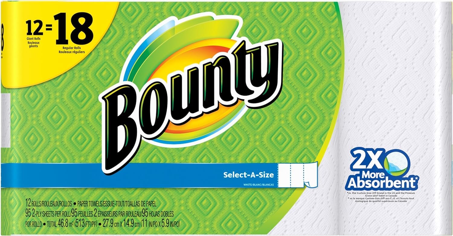 Bounty Select-a-Size Paper Towels, White, 12 Count - Image 2