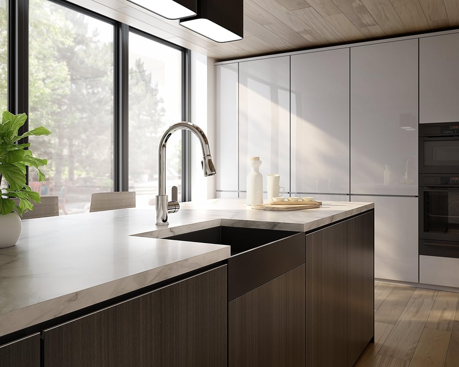 Symmons S-6710-PD-1.5 Identity Single-Handle Pull-Down Kitchen Faucet in Polished Chrome (1.5 GPM) - Image 3