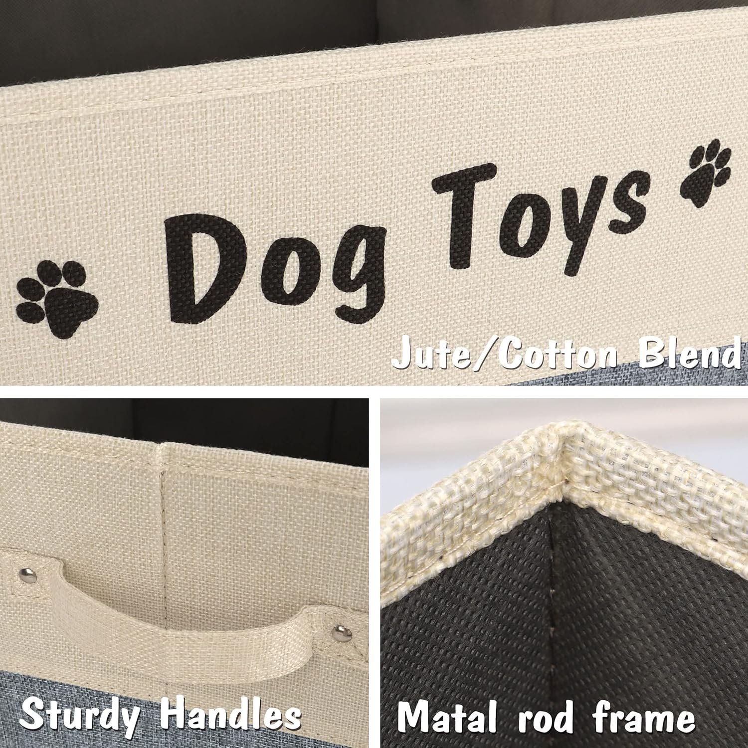PET ARTIST Foldable Dog Toy Bin for Dog Toys Accessories - Collapsible Dog Toy Basket Storage Box for Pet Toys,Dog Coat - Image 5