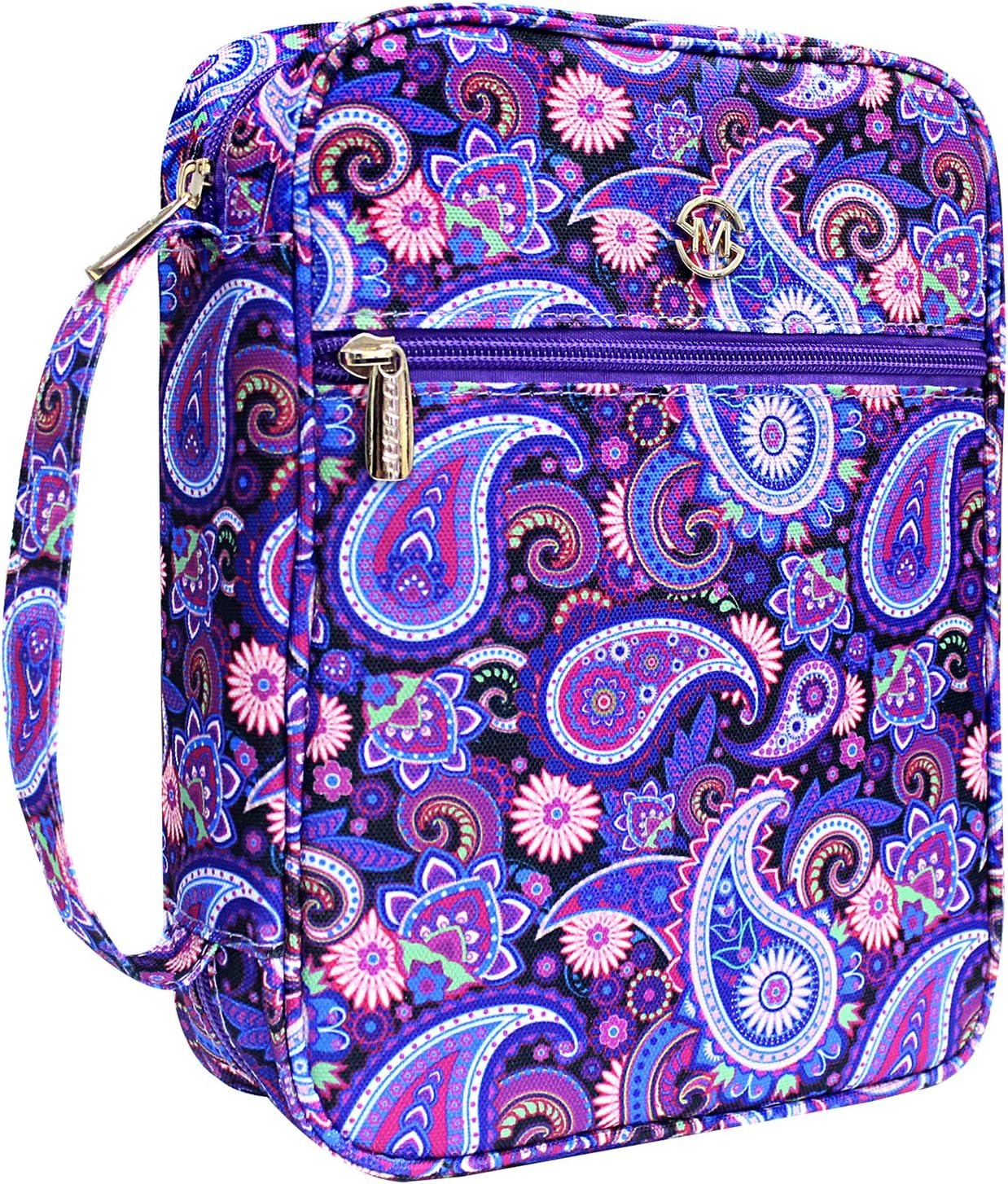 G-LEAF Bible Cover Case/Book Cover, Bible Case for Women Girls, Bible Cover Bags Floral Pattern With Handle Fits for Standard Size Bible, 9.5x6.7x2.5 In - Image 4