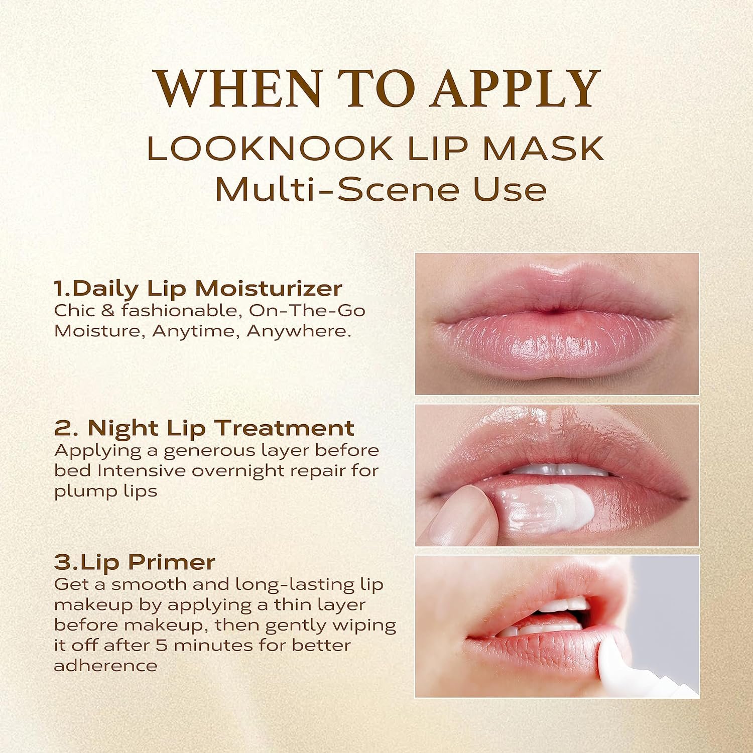 Lip Mask - Lip Sleeping Mask for Lip Care - Hydrating Lip Serum and Treatment with Collagen Peptide and Squalane - Clinically Tested Formula for Plumping Lips - Image 8