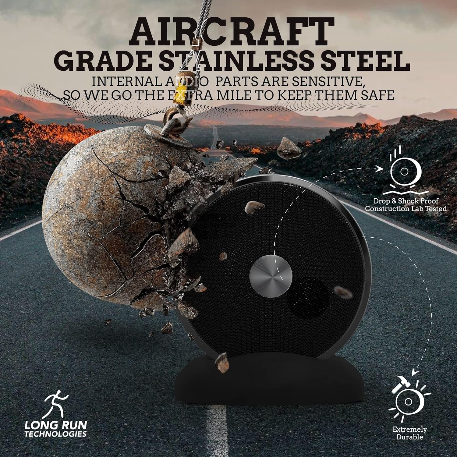 Bluetooth Speaker Set: Wireless Stereo Dual Pairing Portable Twin TWS System With Big Rich Bass Hi-Fi Multi-Room Indoor Outdoor Use Home Deck Pool Work Travel Party Camping Gift Decor Idea (Chrome) - Image 4