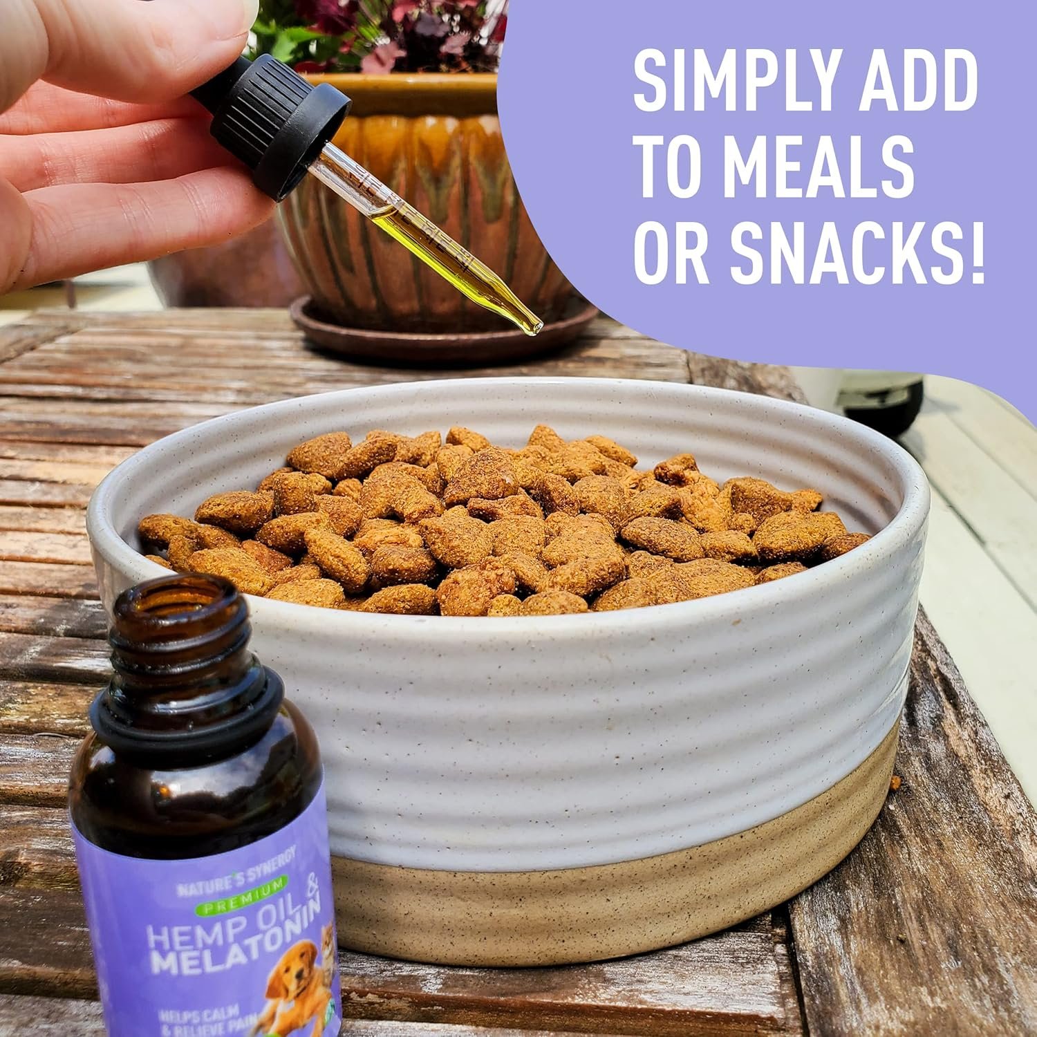 Nature's Synergy Melatonin and Hemp Oil for Dogs, Cats & Pets, Calming Sleep Support, Omega Fatty Acids for Hip and Joint Support, Skin and Coat Health, Stress from Travel, Separation, 1 Oz - Image 10