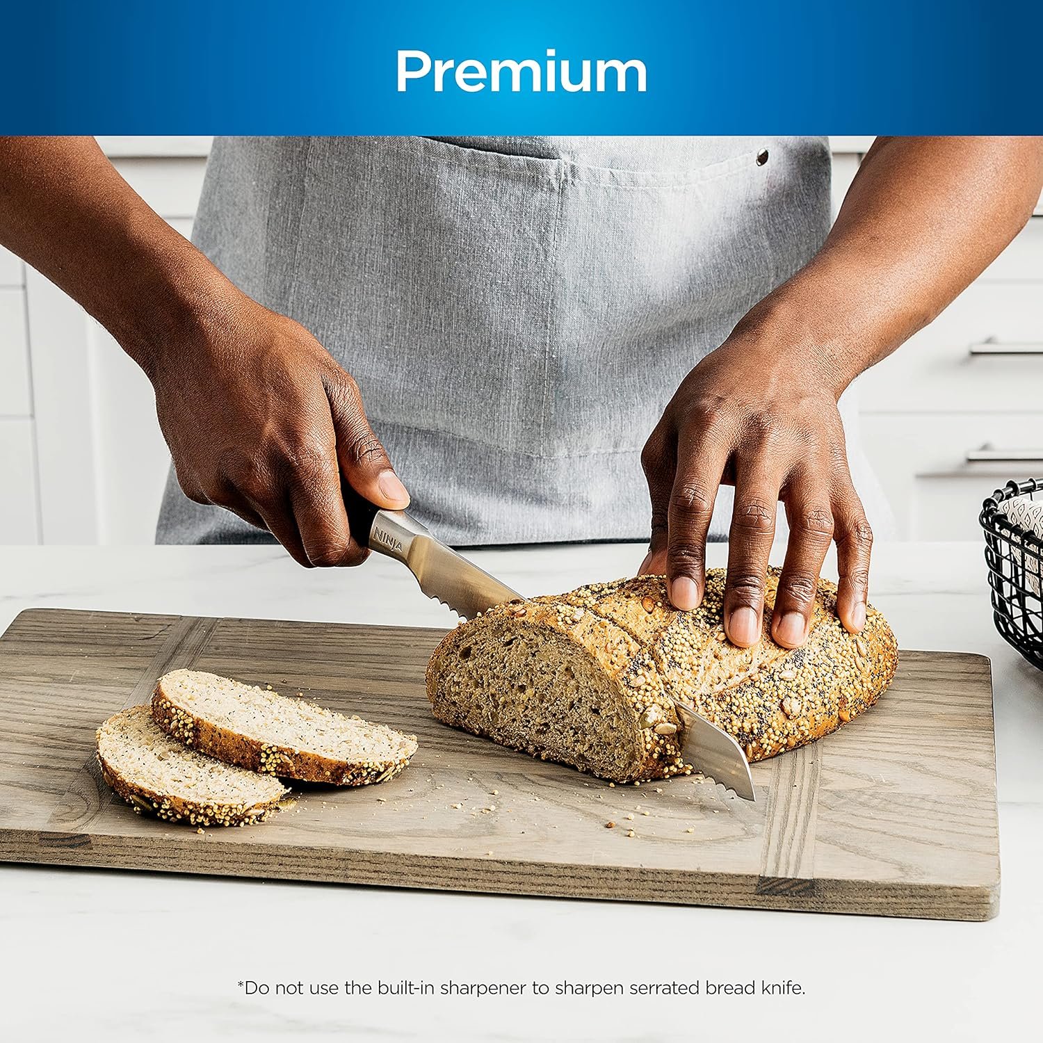 Ninja Knife Set, Knife Sharpener, Knife Block Set, Stainless Steel Knives, 14 Piece Set, Steak Knives, Chef Knives and More, Foodi NeverDull, Black, K32014 - Image 10