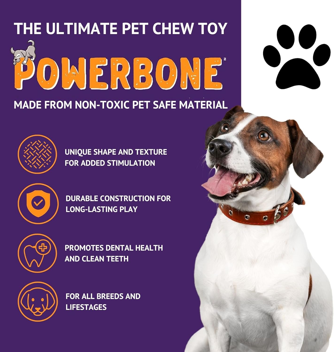 Power Bone Pet Chew Toy for Dogs - Durable, Non Toxic & Pet Safe - Best for Aggressive Chewers, Long Lasting Dental Health, Dog Teeth Cleaning, Dog Life Stages - TV Remote 7" - Image 5