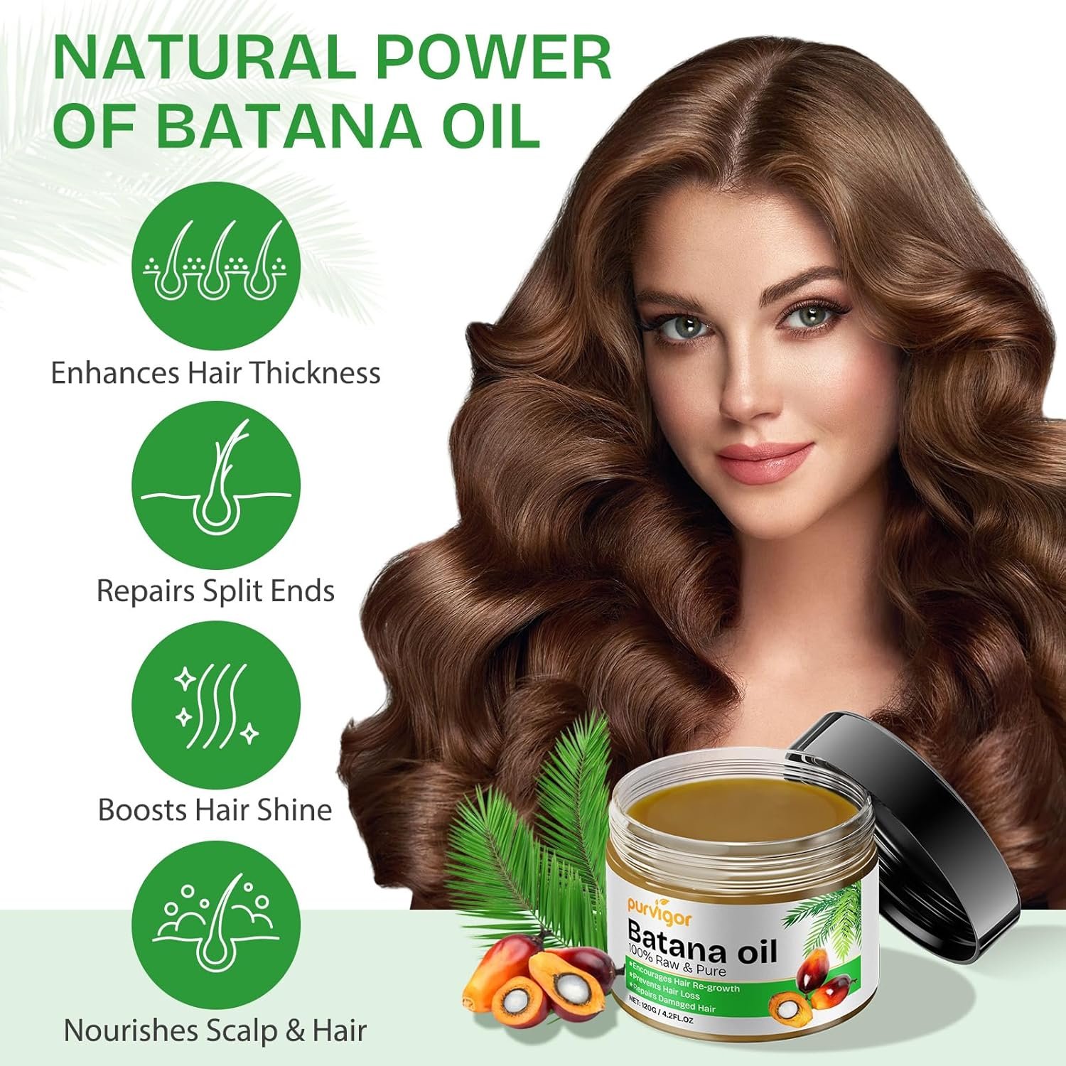 Batana Oil for Hair Growth Dr. Sebi Organic, Raw Batana Oil for Hair Growth, Unrefined Batana Oil for Hair Growth, Promote Thickness for Men & Women,Prevent Hair Loss, Repair Damaged Hair, 4.2 OZ - Image 4