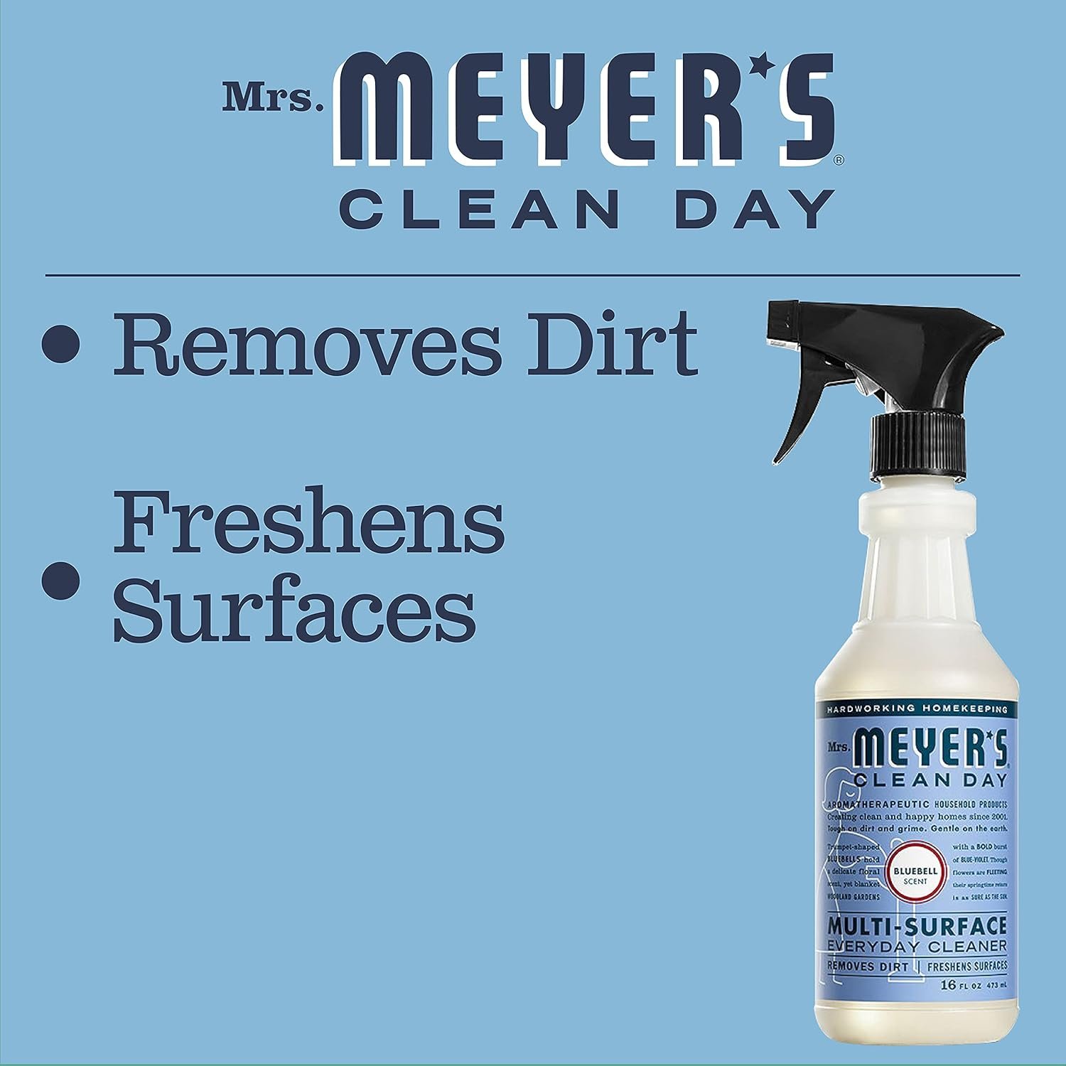 Mrs. Meyer's All-Purpose Cleaner Spray, Bluebell, 16 fl. oz - Pack of 3 - Image 7