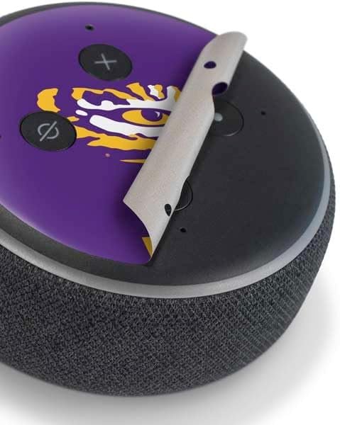 Skinit Decal Audio Skin Compatible with Amazon Echo Dot 3 - Officially Licensed LSU Tiger Eye Logo Design - Image 4