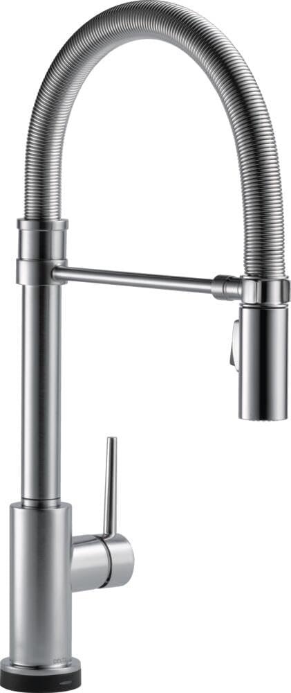 Delta Faucet Trinsic Pro Commercial Style Kitchen Faucet, Touch Kitchen Faucets with Pull Down Sprayer, Kitchen Sink Faucet, Touch Faucet, Delta Touch2O Technology, Arctic Stainless 9659T-AR-DST - Image 2