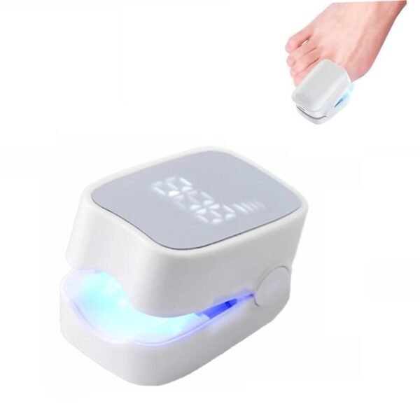 With LED Display Nail Fungus Lamp for Toenails with LED Display FSA HSA Qualified Efficient Blue Light to Fight Onychomycosis Blue LightLamp is easy to use at home., White - Image 2