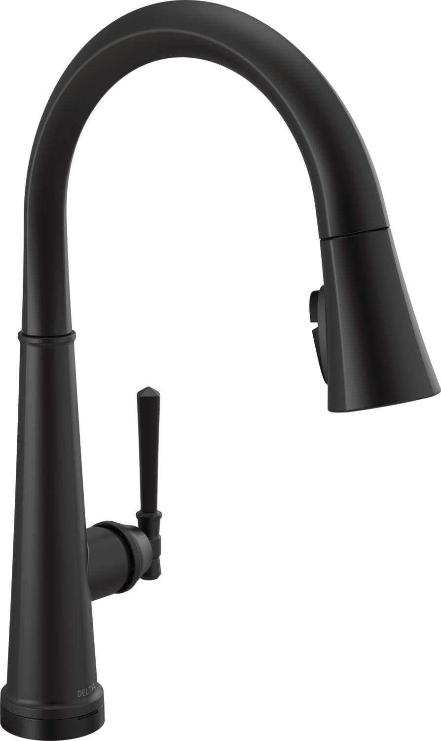 Delta Faucet Emmeline Matte Black Kitchen Faucet Touch, Touch Kitchen Faucets with Pull Down Sprayer, Kitchen Sink Faucet, Kitchen Faucet Black, Touch2O Technology, Matte Black 9182T-BL-DST - Image 2