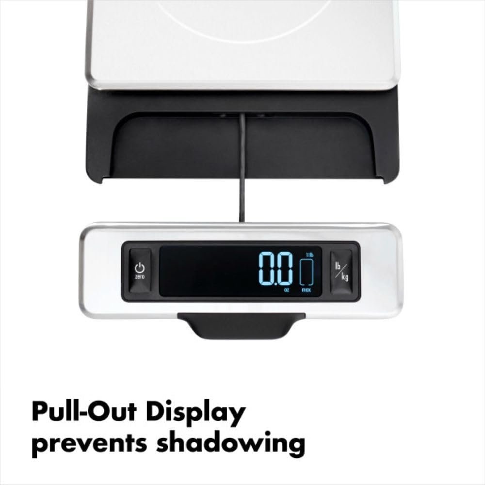 OXO Good Grips 11-Pound Stainless Steel Food Scale with Pull-Out Display - Image 4