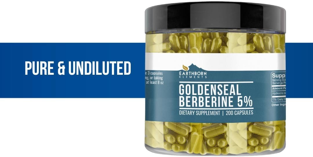Earthborn Elements Berberine 200 Capsules, Pure & Undiluted, No Additives - Image 8