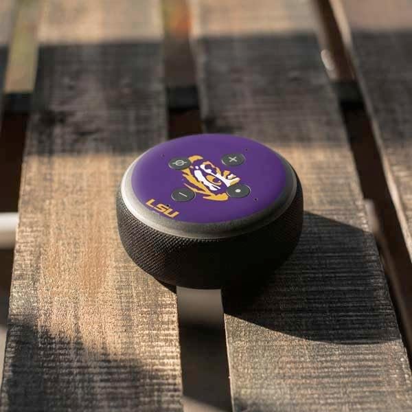 Skinit Decal Audio Skin Compatible with Amazon Echo Dot 3 - Officially Licensed LSU Tiger Eye Logo Design - Image 5