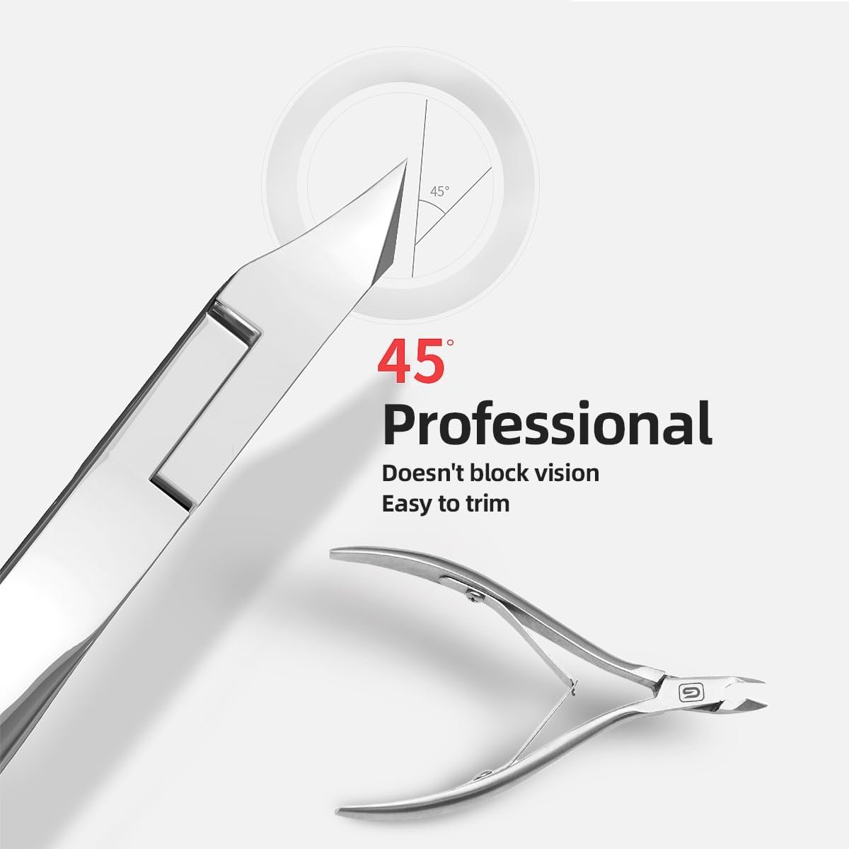 Cuticle Trimmer 3/4 Jaw Extremely Sharp Cuticle Nippers Scissors Stainless Steel Clippers Cutter Remover Pedicure Manicure Nail Tool, cuticle pusher, nail cuticle trimmer professional cuticle cutter - Image 5