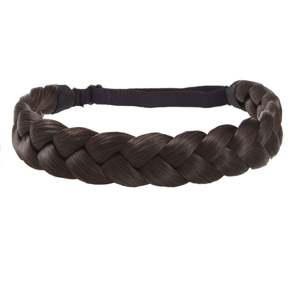 TOECWEGR Braid headband 3 Strands Synthetic Braided Hair Headbands Stretch Plaited Hair Headbands Hairpiece Fashion Girl Costume Hair Accessories - Image 2