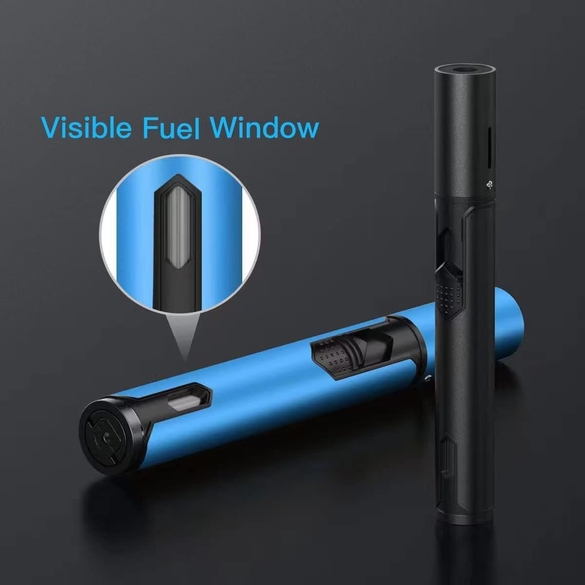 Torch Lighters 2 Pack Windproof Adjustable Jet Flame Butane Lighter, Refillable Gas Torch Lighter for Candles Grill BBQ Fireplaces Camping (Butane Not Included) - Image 6