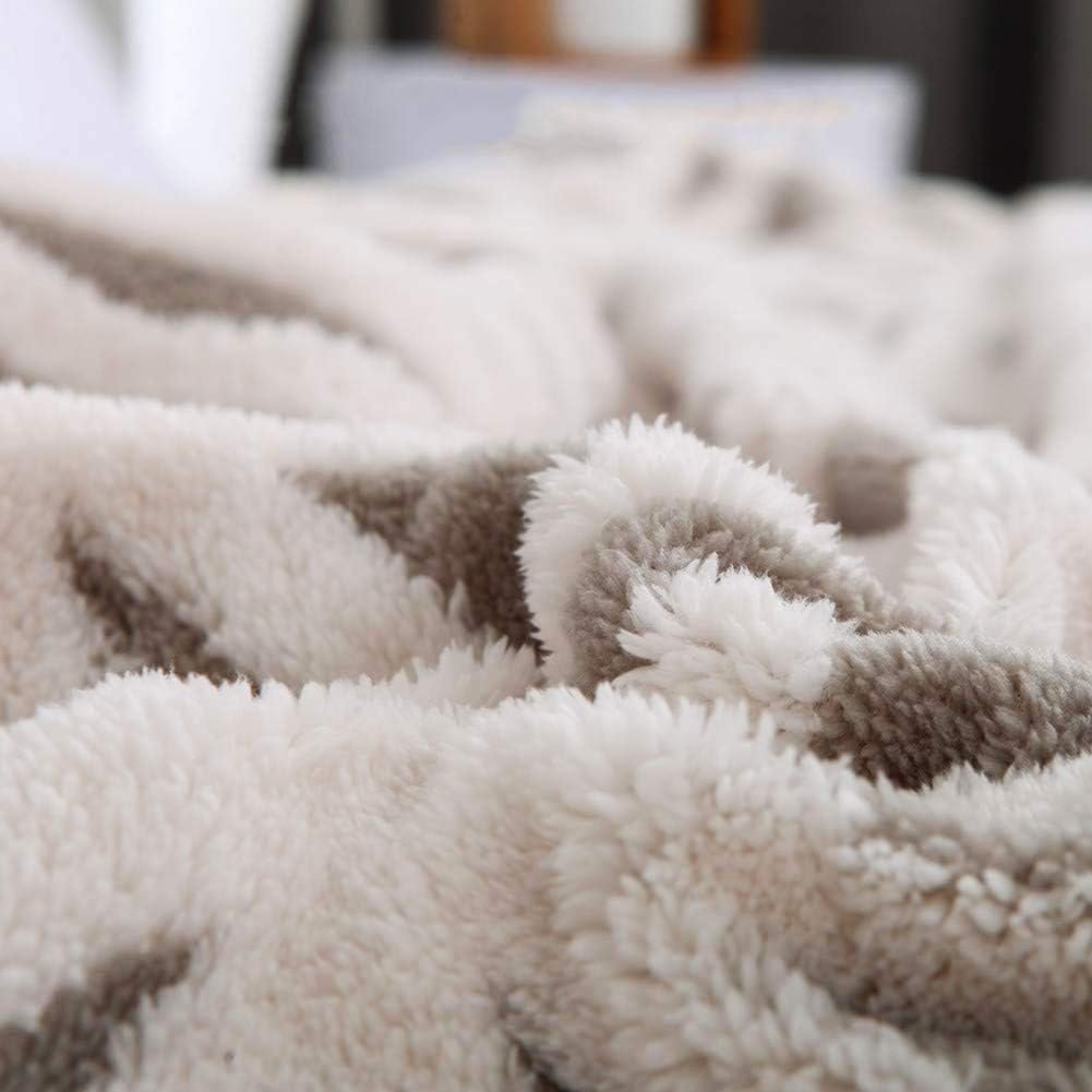 LOMAO Sherpa Fleece Blanket Fuzzy Soft Throw Blanket Dual Sided Blanket for Couch Sofa Bed (Grey, 40"x50") - Image 5