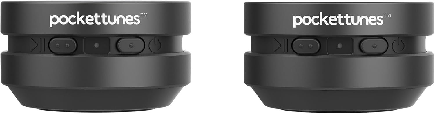 Bluetooth Speaker, Bone Conduction Portable Wireless Speaker with Louder Volume, Crystal Clear Sound, Rich Bass, Mini Music Player for Home, Outdoor, Party Pack of 2 (Black) - Image 2