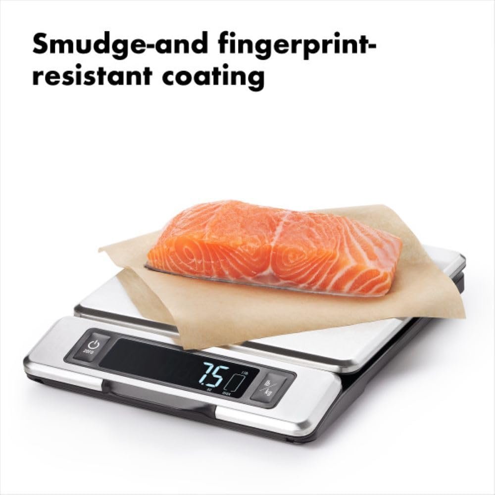 OXO Good Grips 11-Pound Stainless Steel Food Scale with Pull-Out Display - Image 6