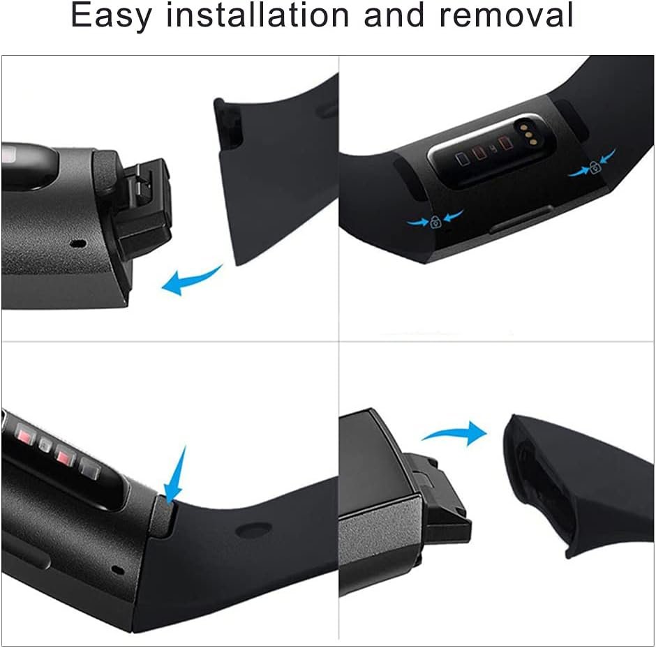 Qimela Replacement Watch Strap Compatible with Fitbit Charge 3/Fitbit Charge 4 Bands for Women Men, Liquid Silicone Sport Classic Wristbands 2 Pack (Grey, Small) - Image 8