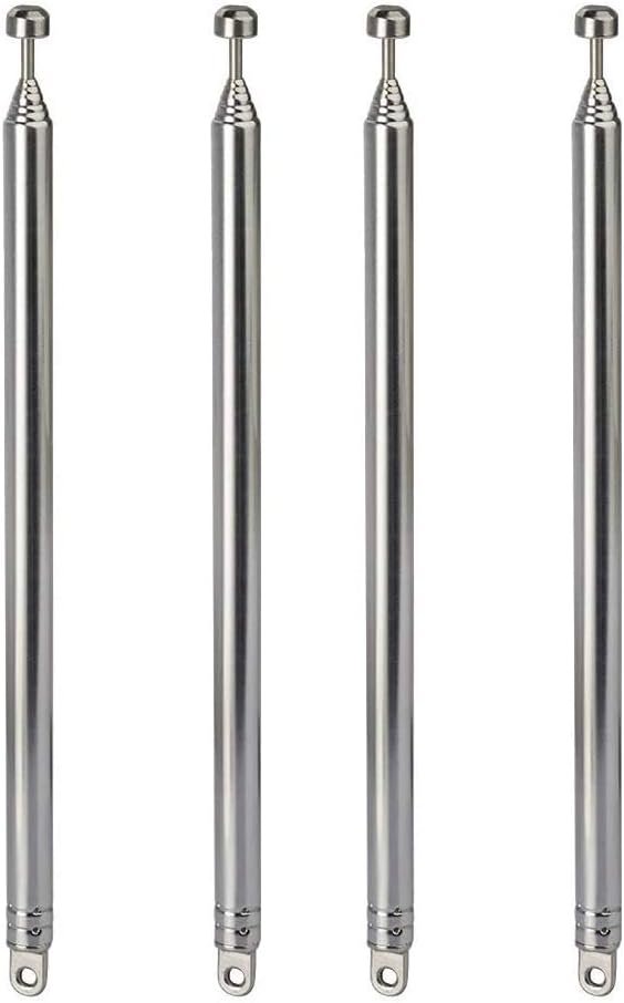 Bingfu 7 Sections Telescopic 74cm AM FM Antenna Portable Radio Antenna Replacement (4-Pack) Compatible with Indoor Portable Radio Home Stereo Receiver AV Audio Video Home Theater Receiver TV Tuner - Image 2