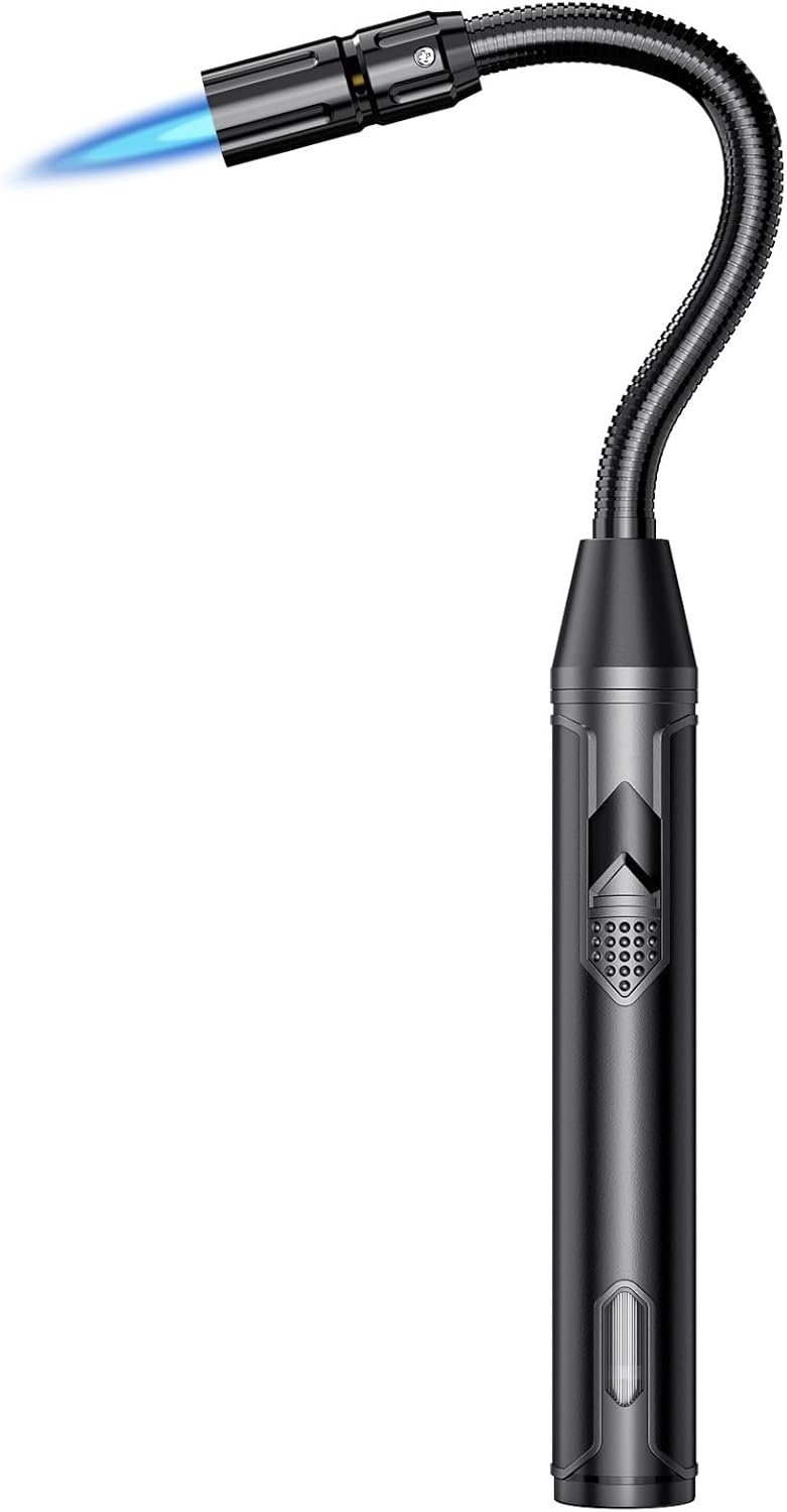 Torch Lighter Refillable Butane Lighter Long Flexible Neck Multipurpose Lighter for Candles Grill BBQ Fireplaces Kitchen Camping (No Prefilled) - Image 2