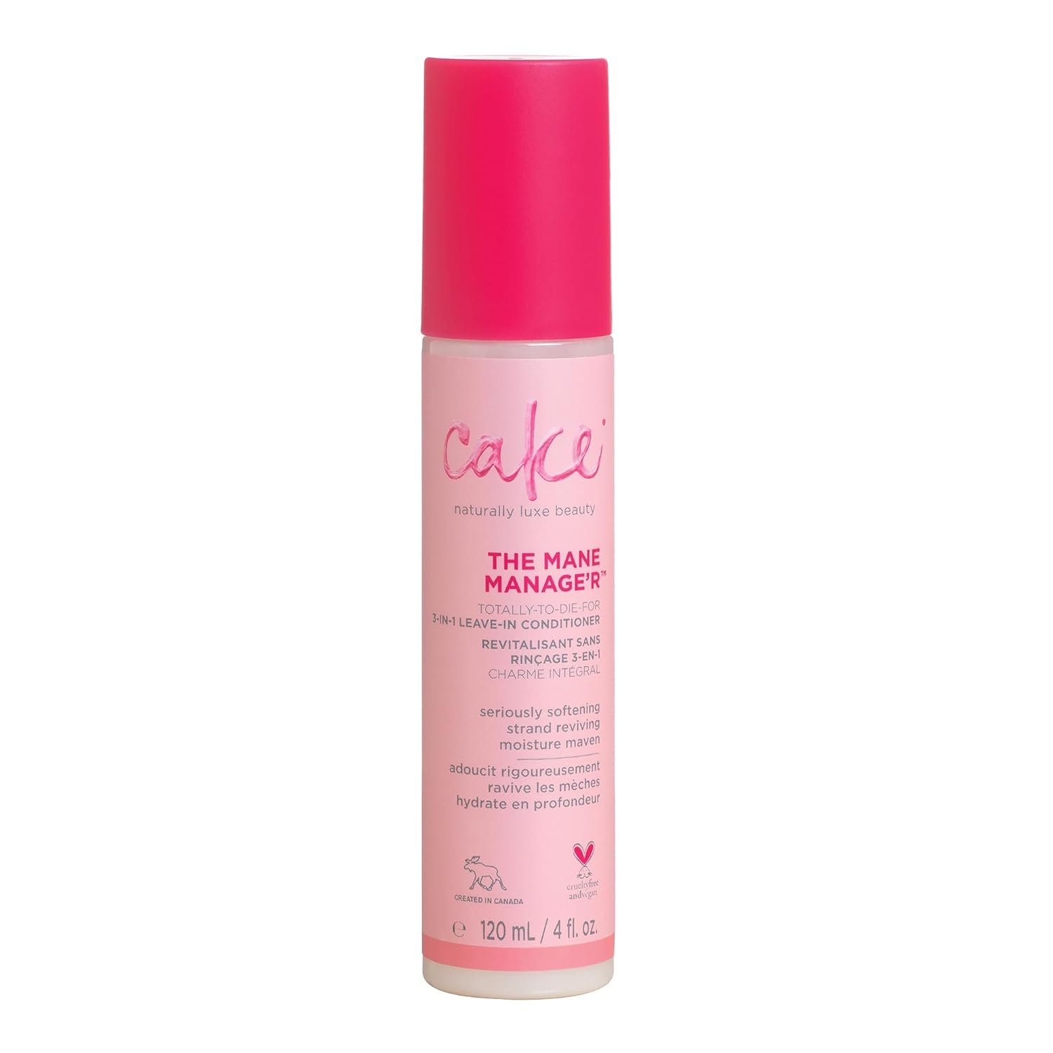 Cake Beauty Leave in Conditioner, The Mane Manager – Moisturizing & Softening – With Coconut Oil, Biotin, Soy & Rice Proteins – For Dry/Normal Hair Types – 4 Fl Oz / 120 mL - Image 2