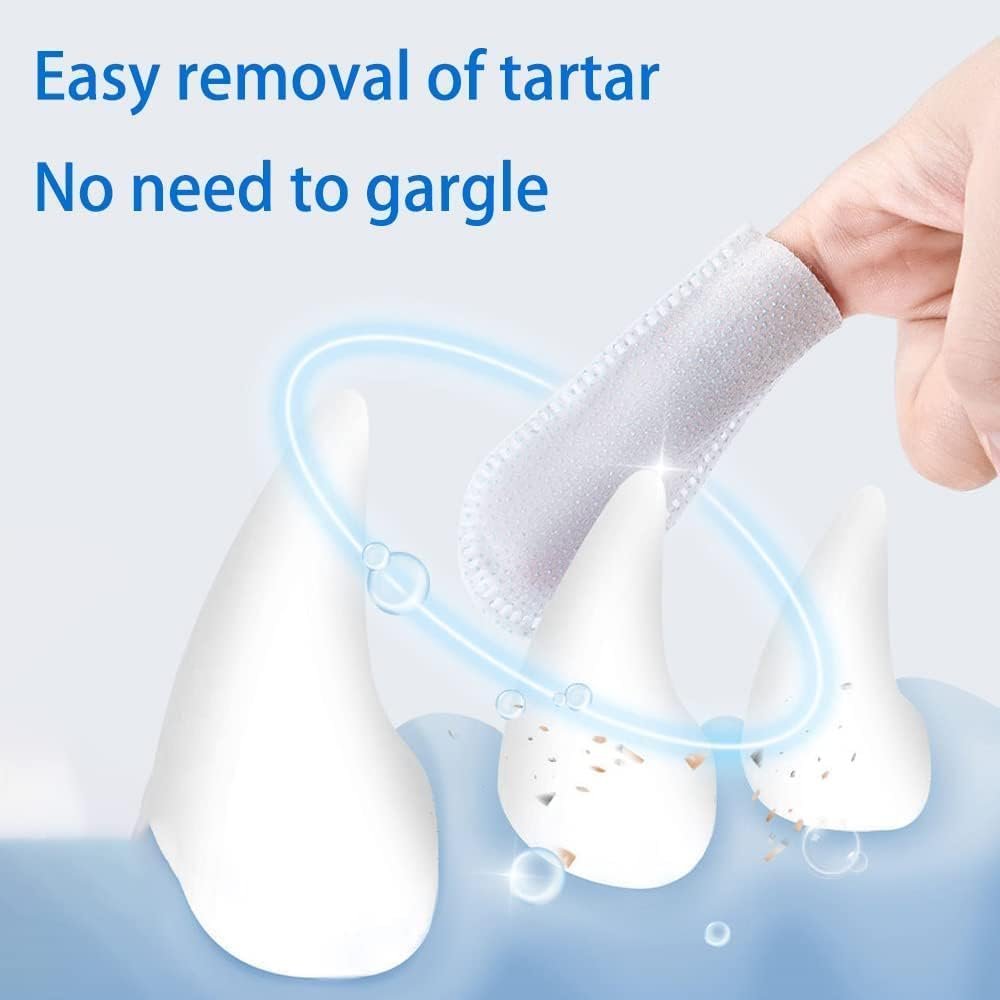 Onewly Dog Tooth Brushing Kit, 40 Count Dog Dental Teeth Cleaning Wipes for Help Wipe Away Plaque&Tartar, Freshen Breath - Pet Oral Cleansing Wipes Pads for Dogs and Cats (Milk Flavor) - Image 6