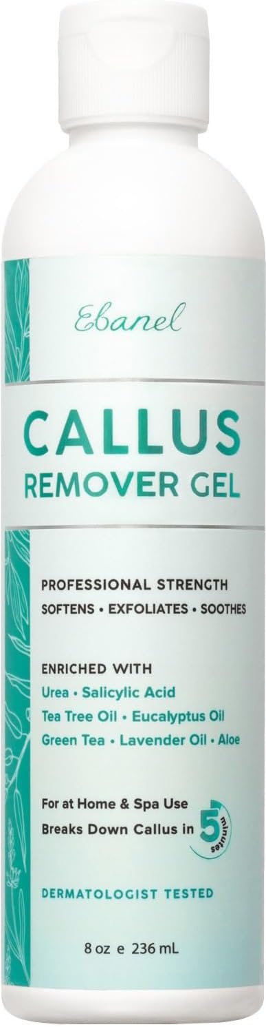 Ebanel Professional Callus Remover for Feet with Urea, Epsom Salt, Salicylic Acid, Tea Tree Oil, Glycolic Acid, Lavender, Heel Foot Callus Remover Gel Exfoliator Dead Skin Removal Pedicure Foot Spa - Image 2