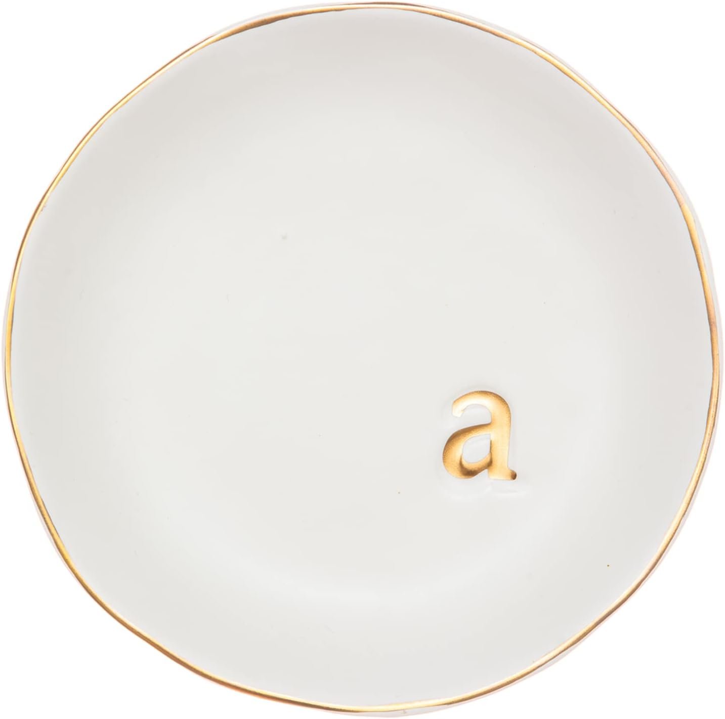 COLLECTIVE HOME - Ceramic Jewelry Tray, Decorative Trinket Dish for Rings Earrings Necklaces Bracelet Watch Keys, Birthday Mother's Day for Women, 4.75", White Surface (A) - Image 2