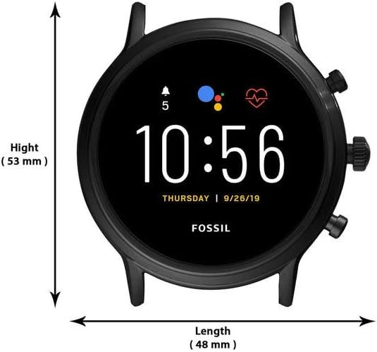 Fossil Gen 5 Carlyle Stainless Steel Touchscreen Smartwatch with Speaker, Heart Rate, GPS, Contactless Payments, and Smartphone Notifications - Image 7