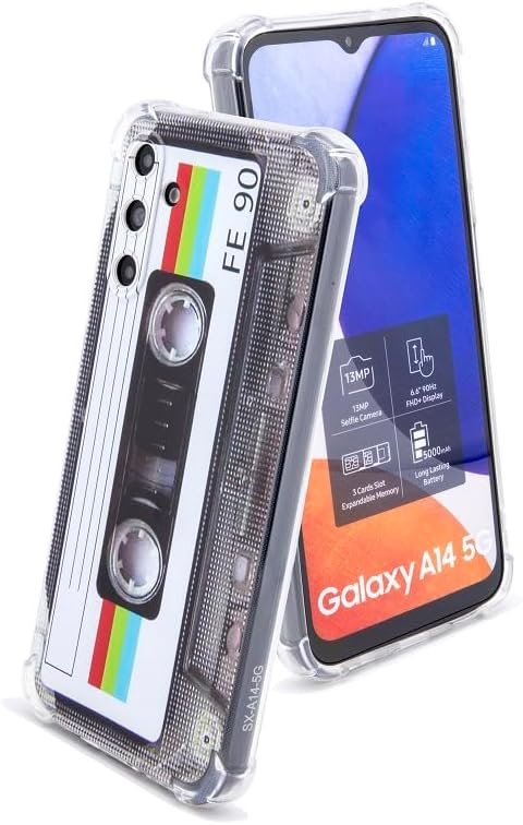 Compatible with Galaxy A14 5G Case,80s Type Music Cassette Case with Shockproof Protective Bumper for Samsung Galaxy A14 5G - Image 6