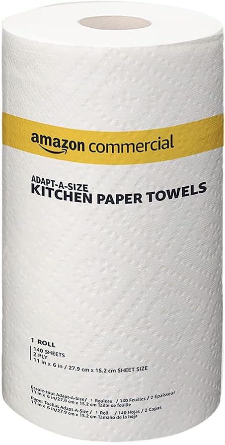 AmazonCommercial 2-Ply White Adapt-a-Size Kitchen Paper Towels (SOFI-056) | Bulk | Adapt-a-size | Individually Wrapped | FSC Certified |140 Towels per Roll (30 Rolls)(11 x 6 Sheet) - Image 2