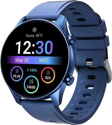 Smart Watch for Men Women with Quick Text Reply Heart Rate Blood Oxygen Stress and Sleep Monitor, 1.8" Screen for Android Phones iPhone Compatible IP68 Waterproof Smartwatch Fitness Tracker (Blue) - Image 2