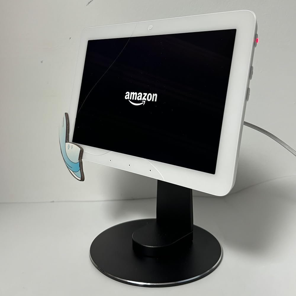 Made for Amazon Tilt Stand for Echo Hub,Rotatable Tilt Stand for Alexa Hub, Echo Hub 8” Table Stand, Aluminum Stand Holder for Echo Hub, Adjustable with 360 Degree Rotatable Desktop Stand (Black) - Image 2