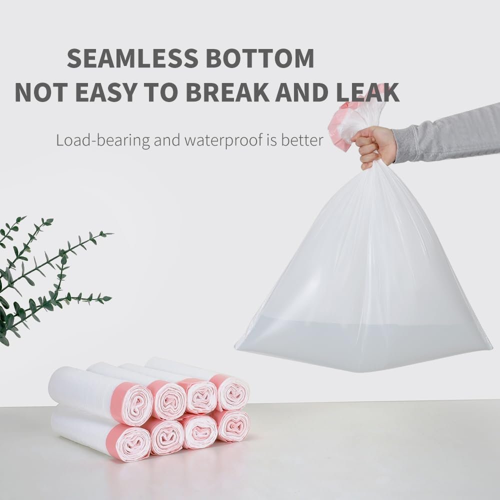 Fancial Ultra Strong Tall Kitchen Trash Bags, Unscented, White,13 Gallon, 80 Count - Image 4