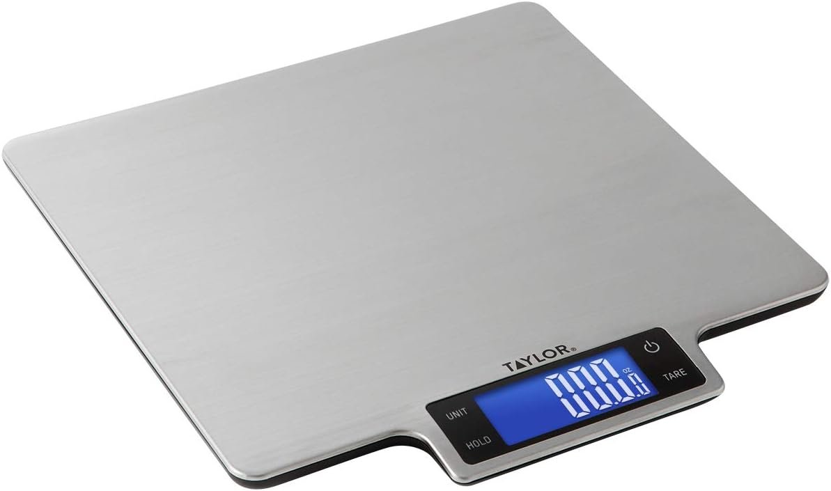 Taylor 22lb Ultra-Precise Digital Stainless Steel Household Kitchen Scale, One, Silver - Image 5