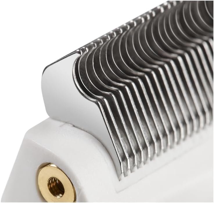 Andis Premium Fine-Tooth Deshedding Rake - White-Green - Image 4