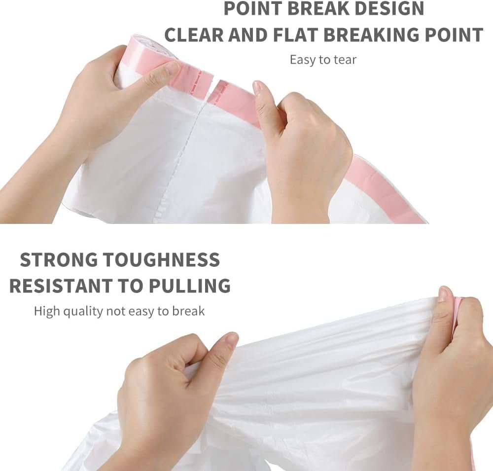 Fancial Ultra Strong Tall Kitchen Trash Bags, Unscented, White,13 Gallon, 80 Count - Image 7