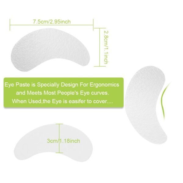110 Pairs Eyelash Extension Gel Patches Kit, Lash Extension Lint Free Under Hydrogel Eye Mask Pads Beauty Tool with Transparent Cosmetic Bag - Image 8