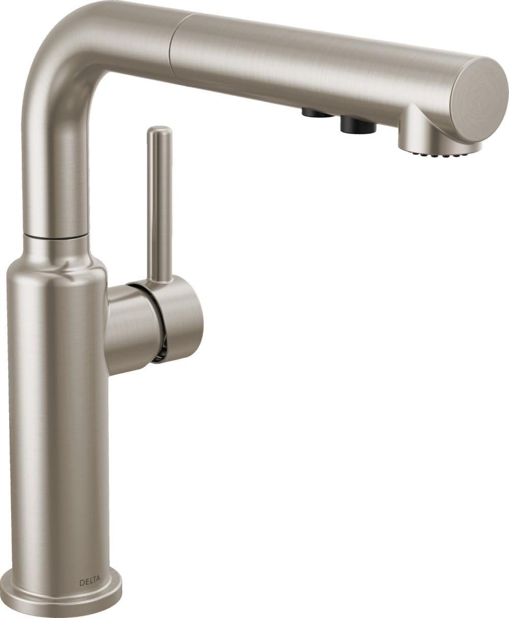 Delta Faucet Daneri Pull-Out Kitchen Faucet, Brushed Nickel Kitchen Faucets with Pull-Out Sprayer, Kitchen Sink Faucet, Faucet for Kitchen Sink with Magnetic Docking, Stainless 16879-SS-DST - Image 2