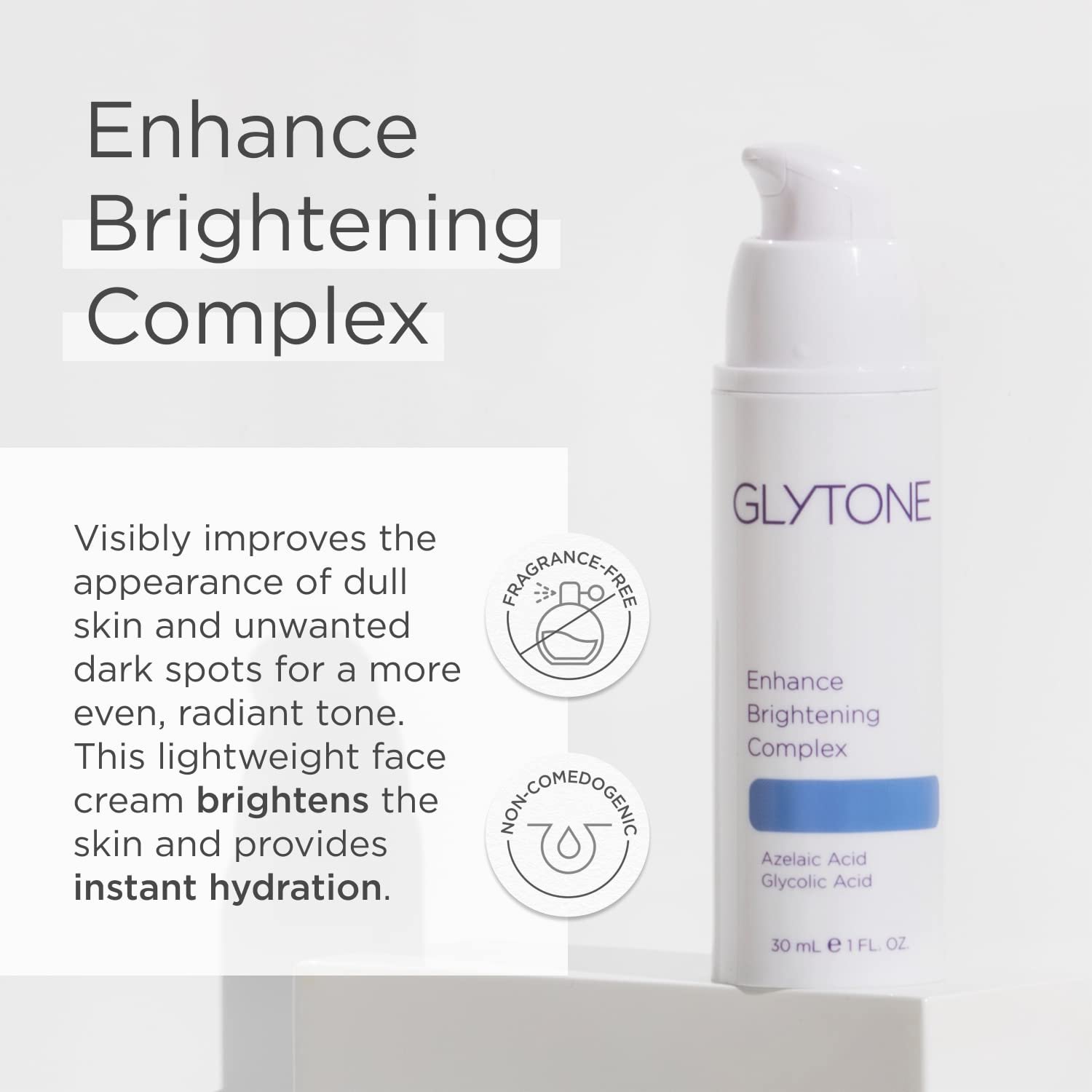 Glytone Enhance Brightening Complex - With 12% Azelaic Acid, 3% Glycolic Acid - Brightens Skin & Reduces Dark Spots - Non-Comedogenic - 1 fl. oz. - Image 3