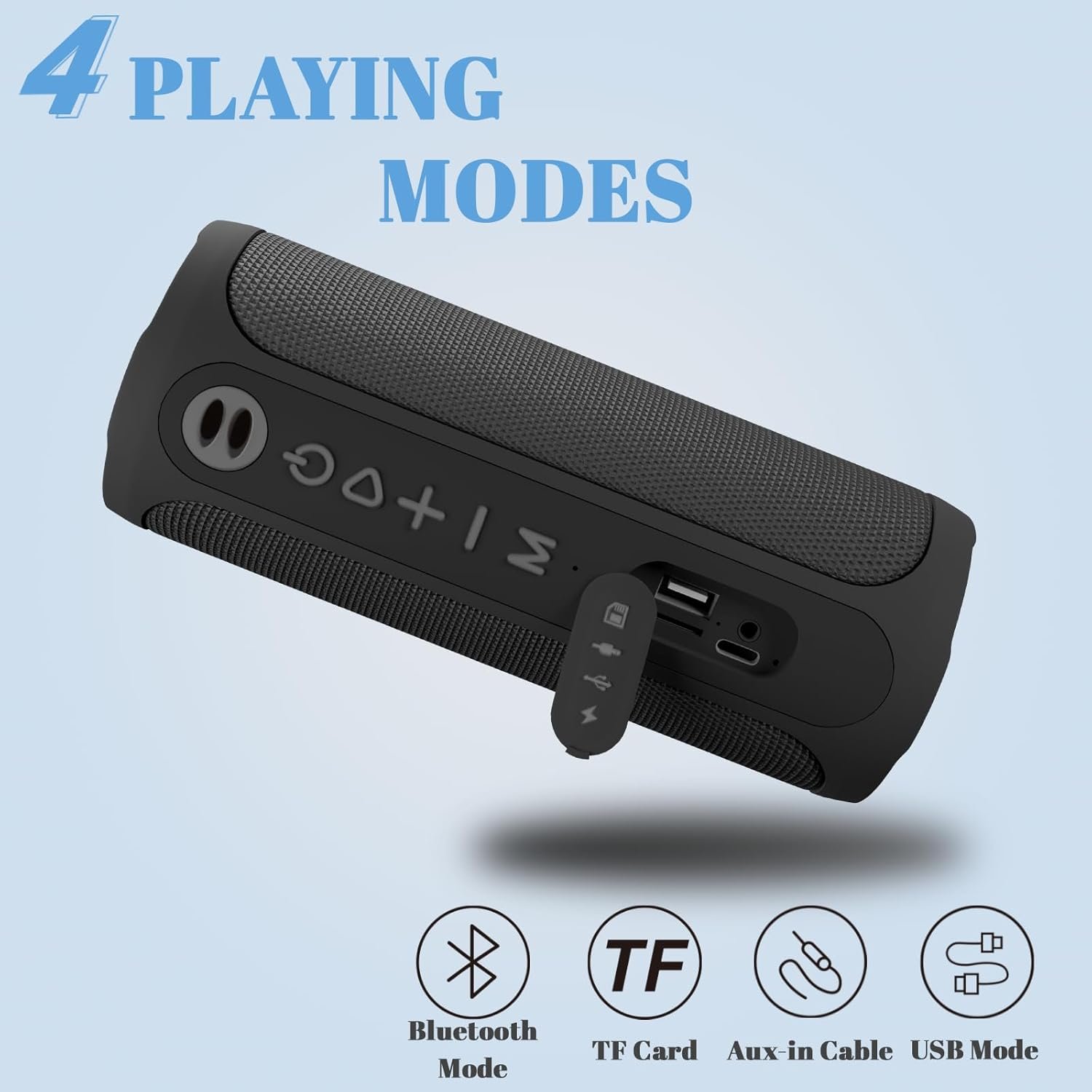 Portable Bluetooth Speaker for Bike, 20W Deep Bass Sound, IPX6 Waterproof Bike Speaker with Speaker Mount, 15 Hrs Battery Wireless Bicycle Speaker for Outdoor Riding, Hiking, Camping, Golfing - Image 6